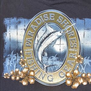 Paradise Shores Black Long Sleeve Tee L